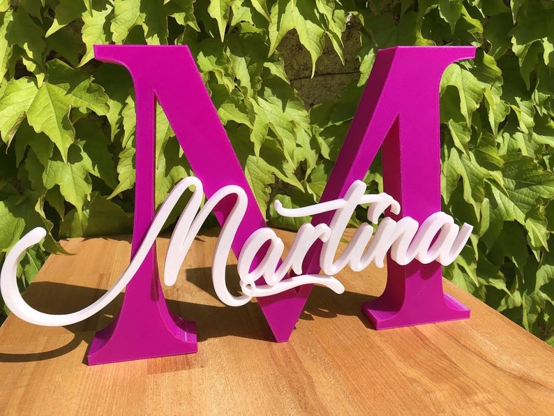 Custom 3D Name Initials Base – Personalized Display Stand 🔠