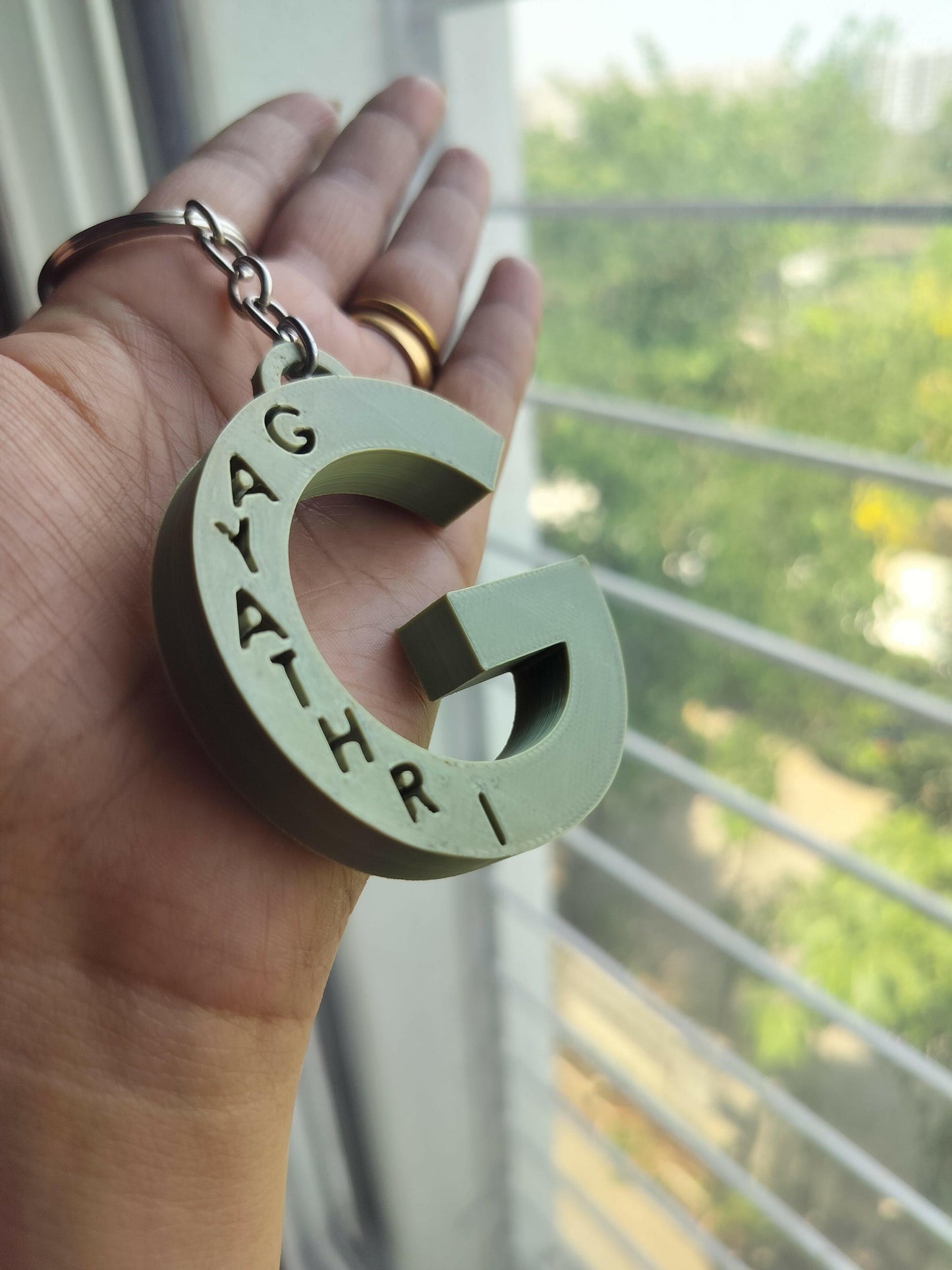 Name Initials with Engraved Name Keychains