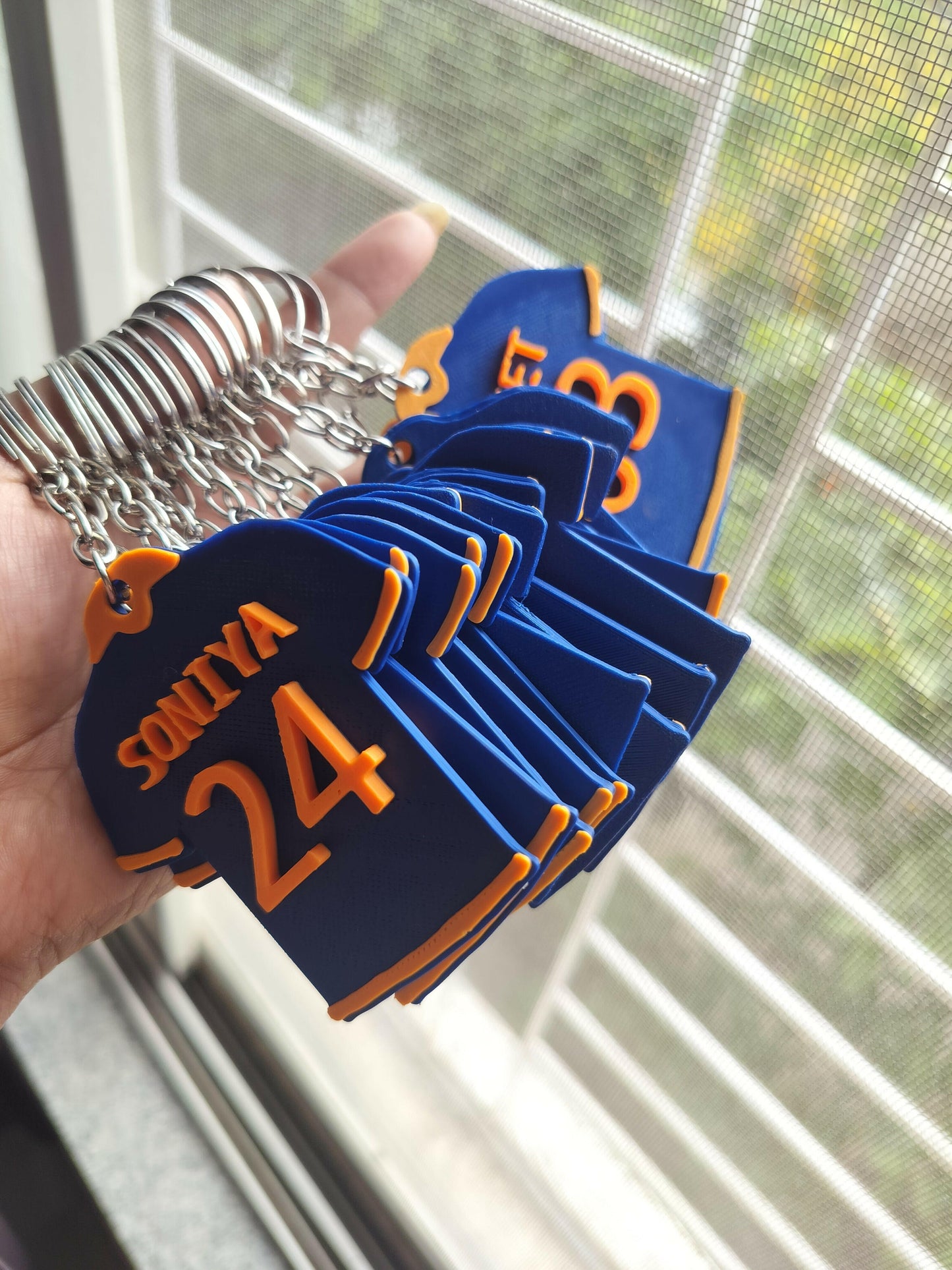 Customizable Indian Cricket Jersey Keychains